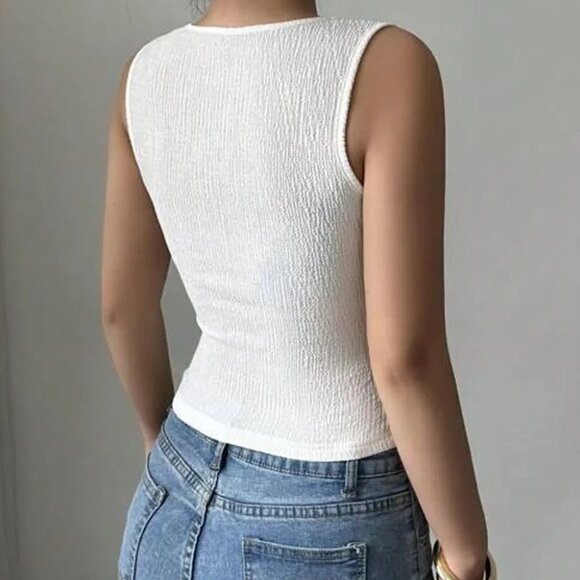 Flower Square Neck Tank - Picture 3 of 4